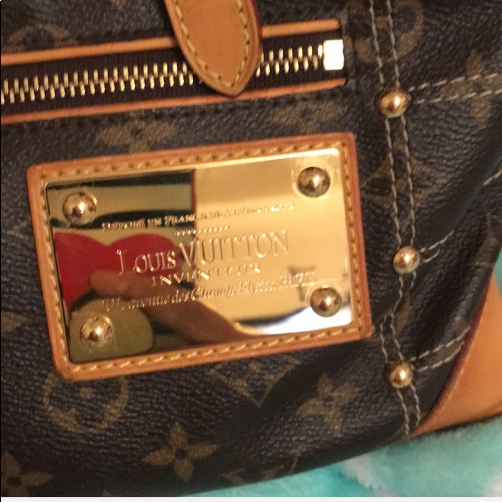 Limited Edition Authentic Louis Vuitton Monogram Rivet Brown Handbag - Picture 3 of 8